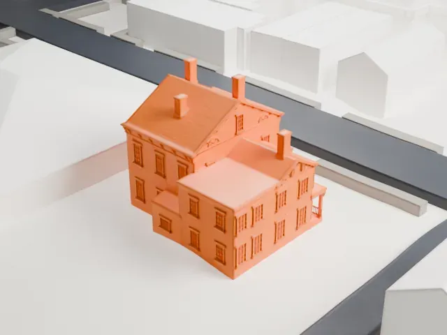 Van Wagenen House model, North view