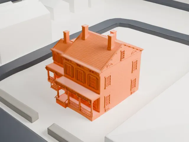Van Wagenen House model, South view