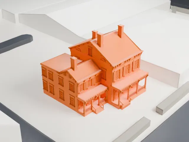 Van Wagenen House model, West view