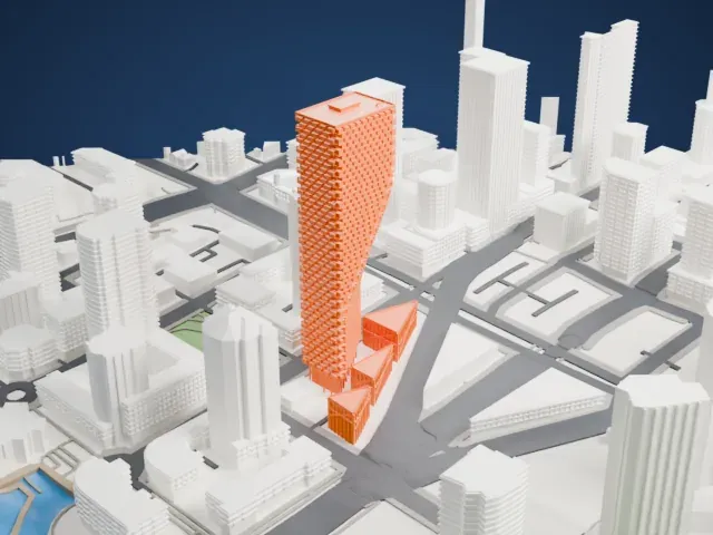 Vancouver House model, South view
