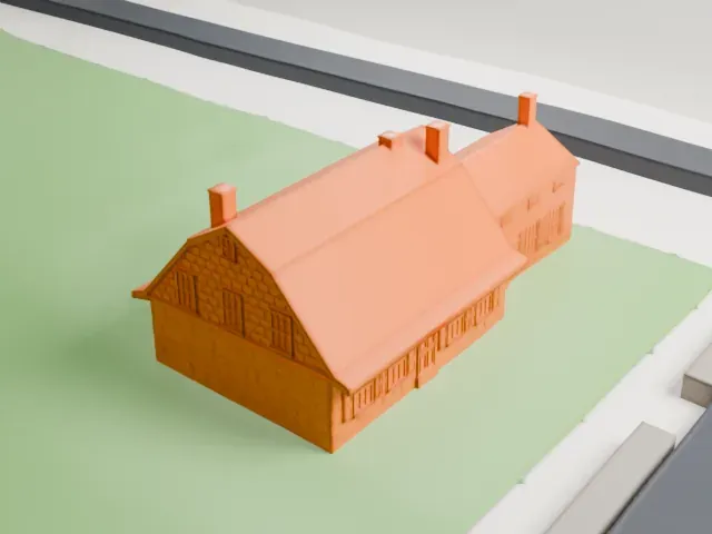 Vander Ende–Onderdonk House model, North view