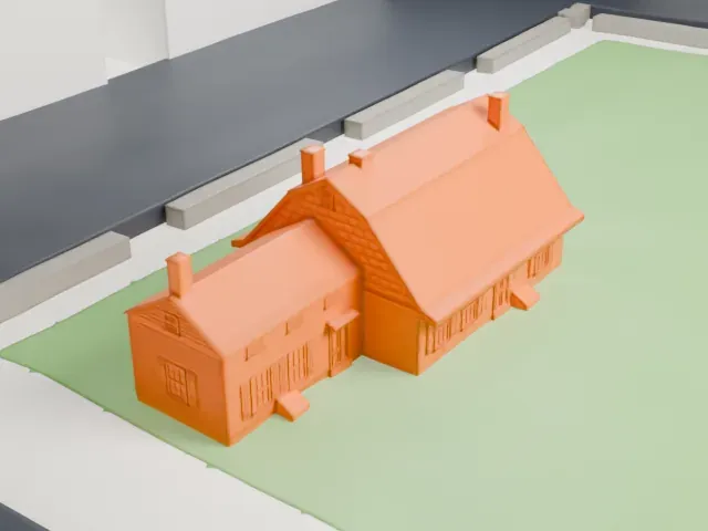 Vander Ende–Onderdonk House model, South view