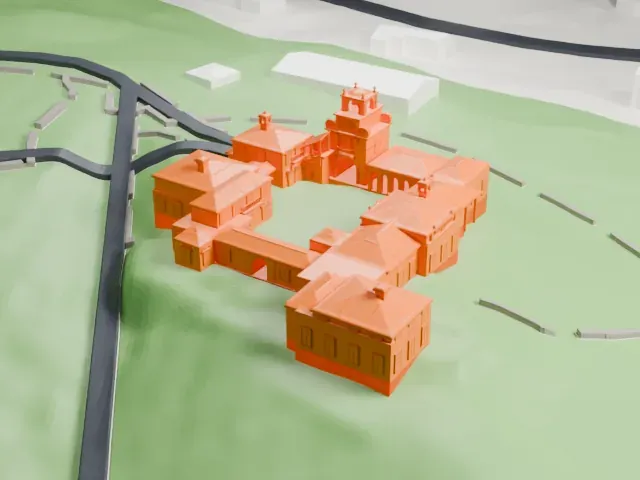 Vanderbilt Museum model, East view