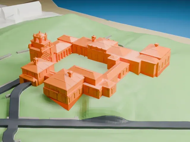 Vanderbilt Museum model, South view