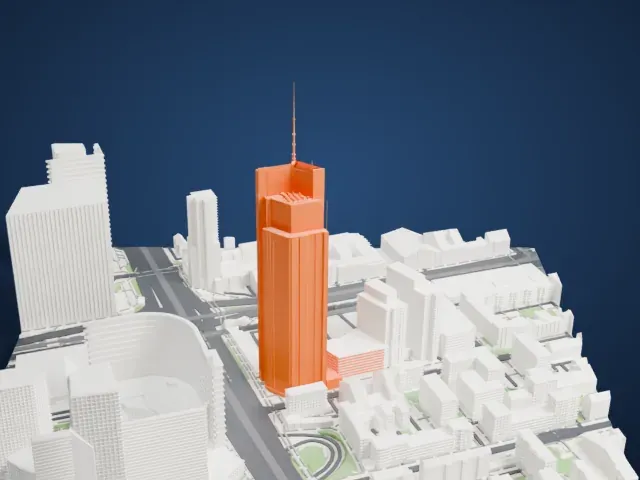 Varso Tower model, North view