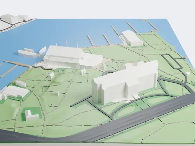 Vasa Museum model, East view