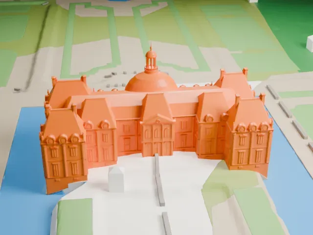 Vaux-le-Vicomte model, North view