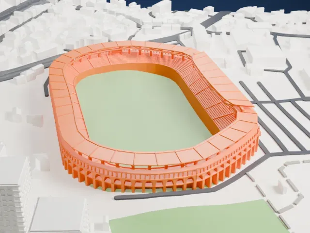 Vazgen Sargsyan Republican Stadium model, North view