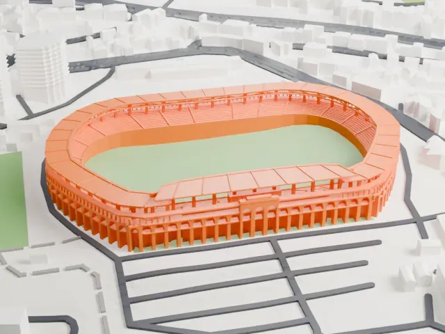 Vazgen Sargsyan Republican Stadium model, West view