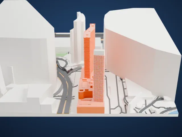 Vdara model, East view