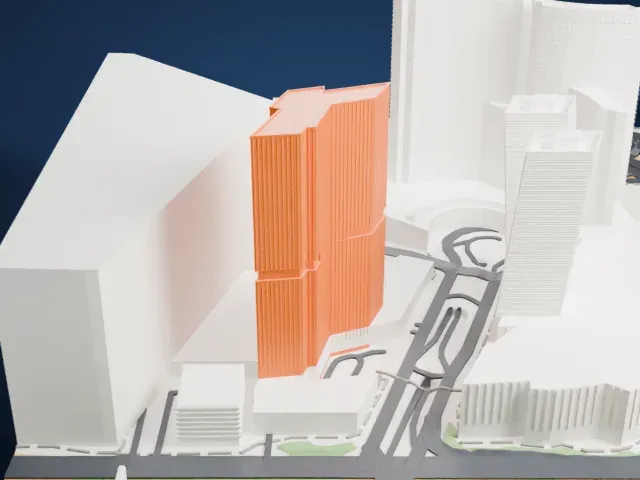 Veer Towers model, East view