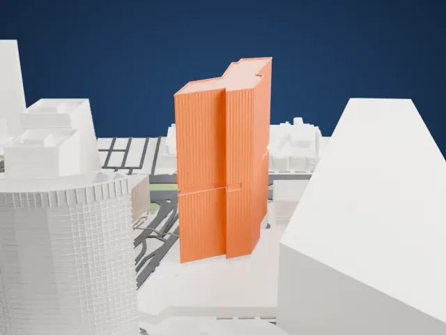 Veer Towers model, West view
