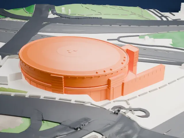 Veikkaus Arena model, West view