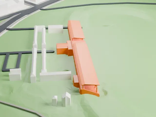 Vélodrome de Vincennes model, East view