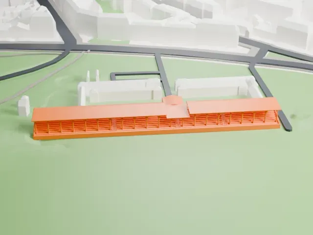 Vélodrome de Vincennes model, North view