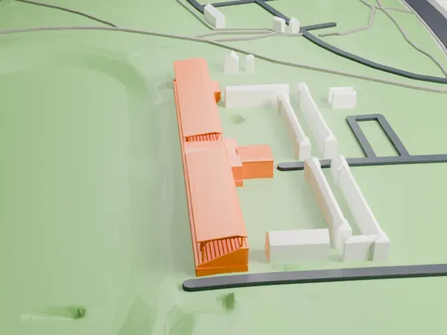 Vélodrome de Vincennes model, West view