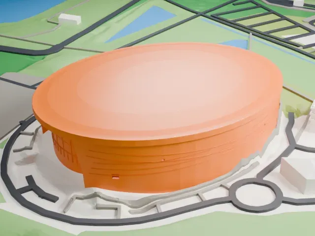 Vélodrome National model, East view