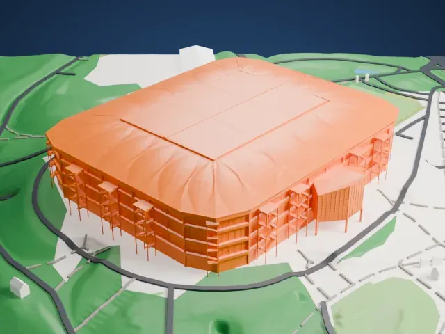 Veltins-Arena model, North view