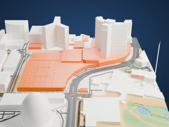 Venetian Expo model, East view