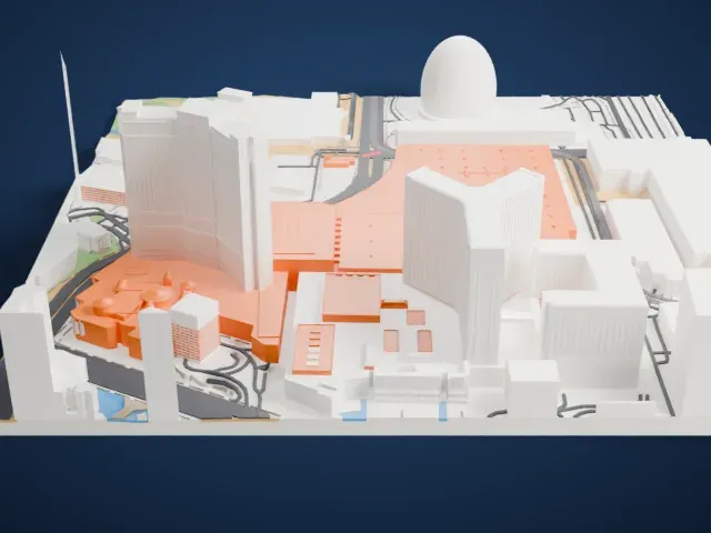 Venetian Expo model, West view