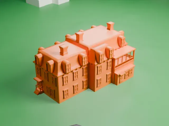 Vermeule Mansion model, North view
