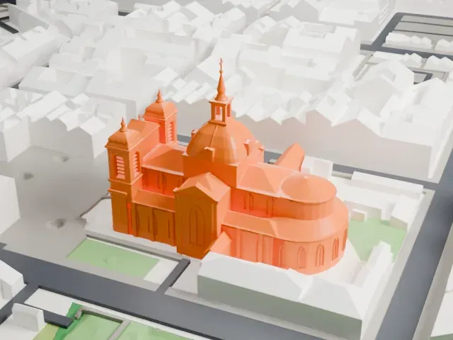 Versailles Cathedral model, West view