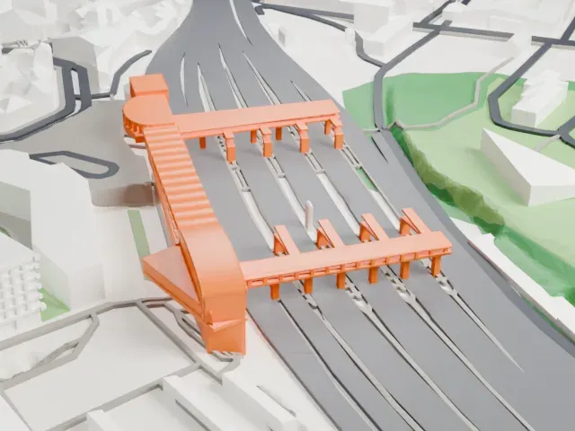 Versailles Chantiers station model, West view