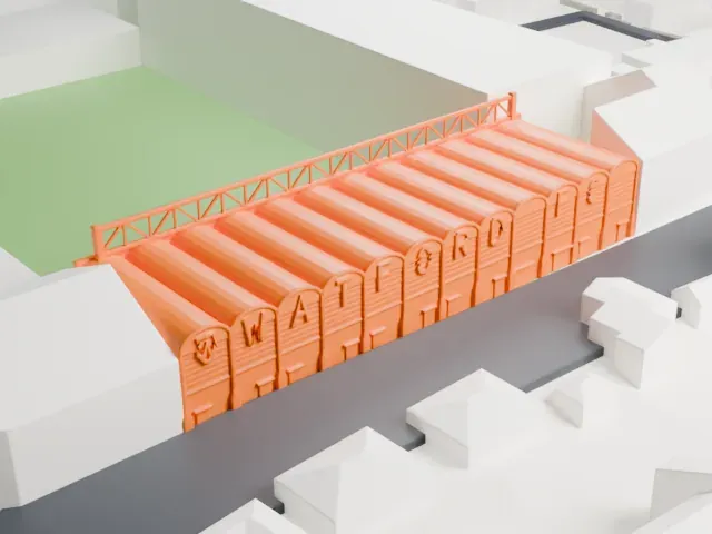 Vicarage Road model, North view