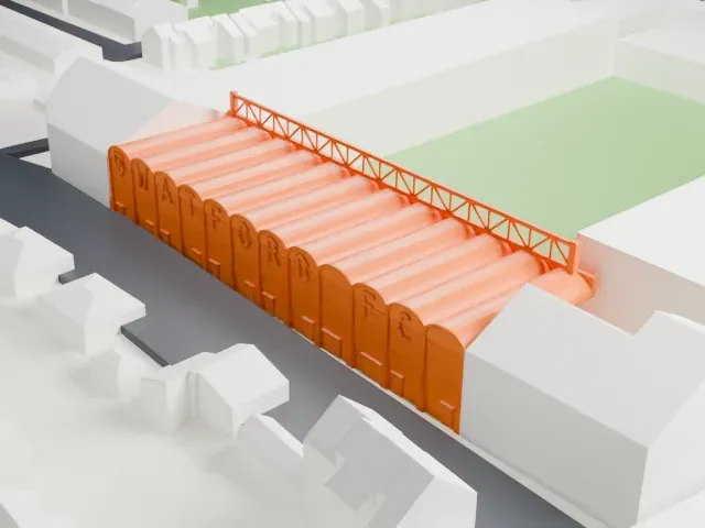 Vicarage Road model, West view