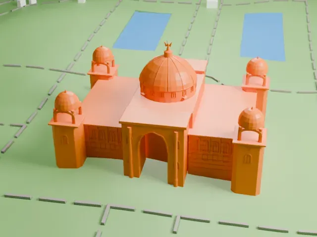 Victoria Memorial model, North view