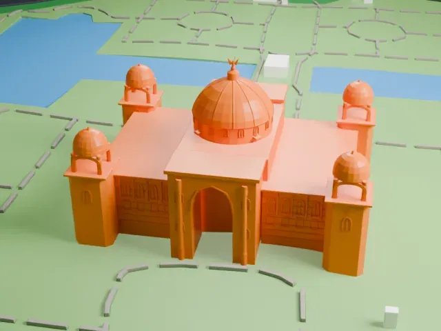 Victoria Memorial model, South view
