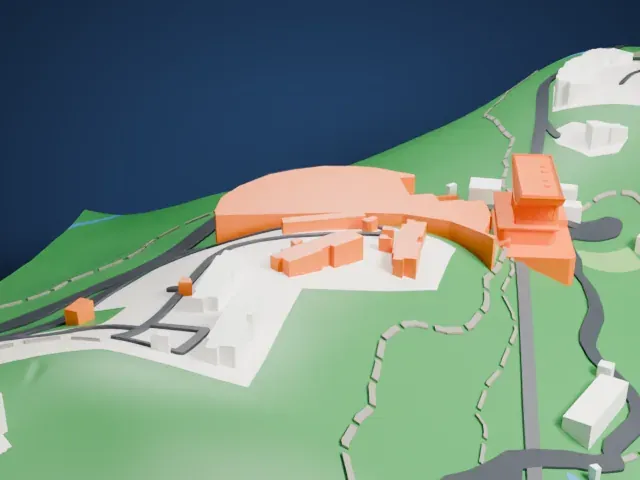 The Peak Tower (Victoria Peak) model, East view