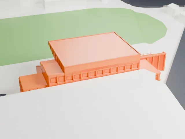 Victoria Stadium, Gibraltar model, West view