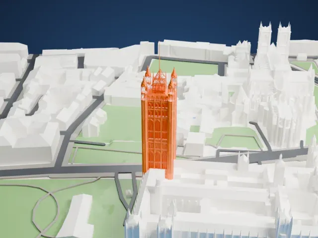 Victoria Tower model, East view