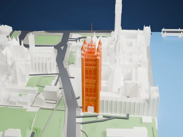 Victoria Tower model, South view