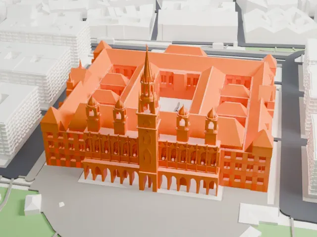 Vienna City Hall model, East view