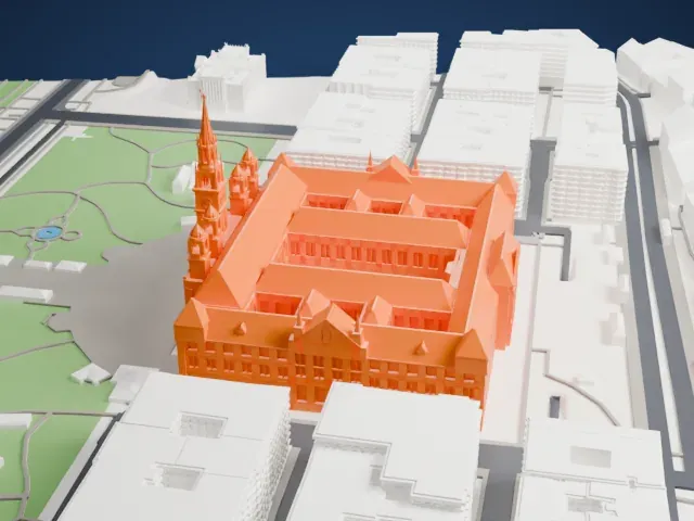 Vienna City Hall model, North view