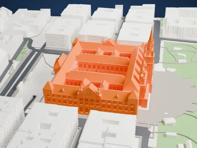 Vienna City Hall model, South view