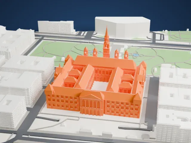 Vienna City Hall model, West view