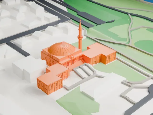 Vienna Islamic Centre model, North view