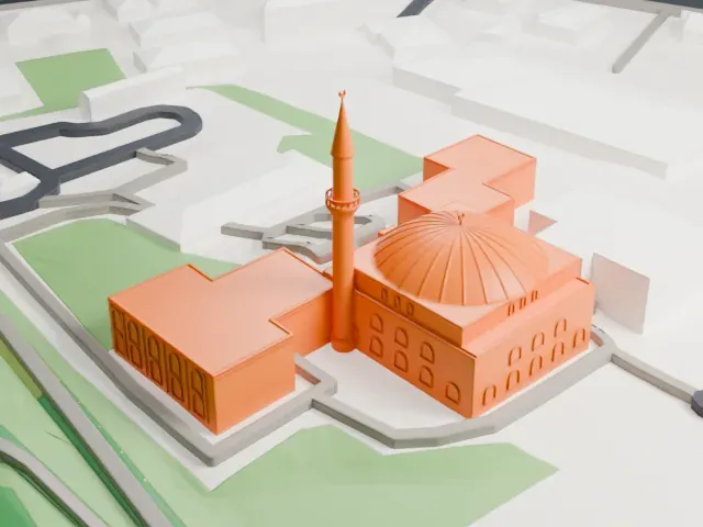 Vienna Islamic Centre model, South view