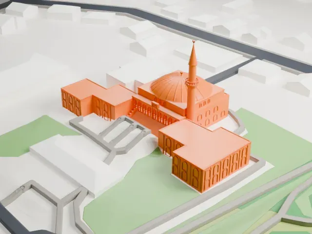 Vienna Islamic Centre model, West view