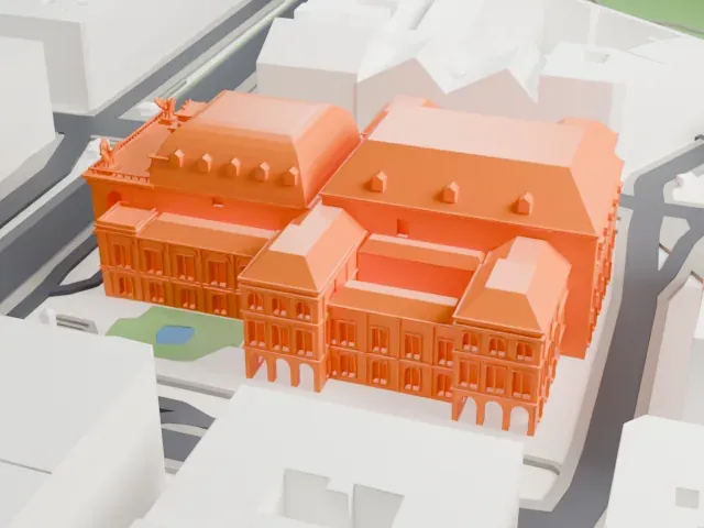 Vienna State Opera model, East view