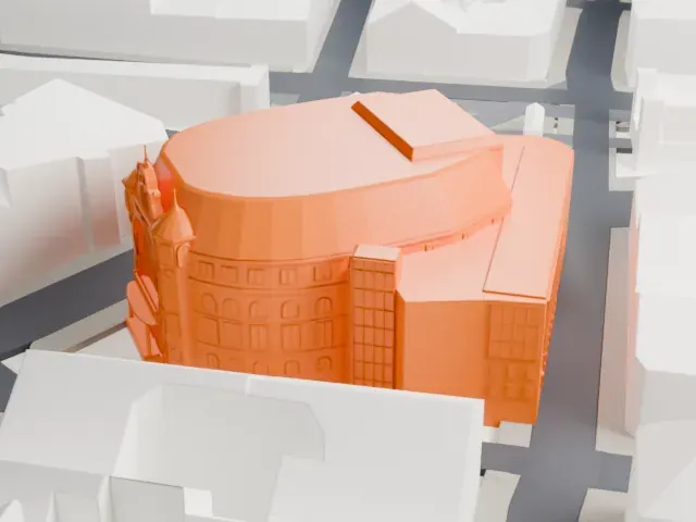 Vienna Volksoper model, East view
