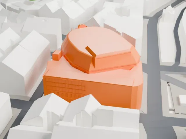 Vienna Volksoper model, North view