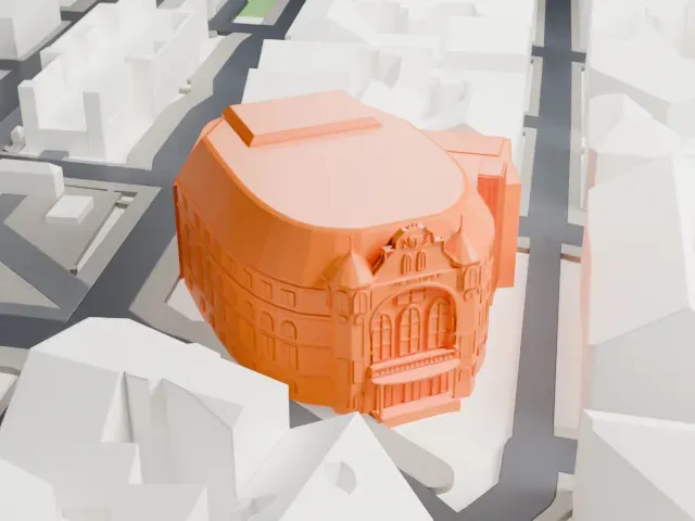 Vienna Volksoper model, South view