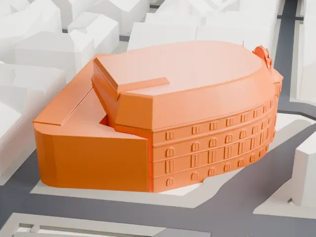 Vienna Volksoper model, West view