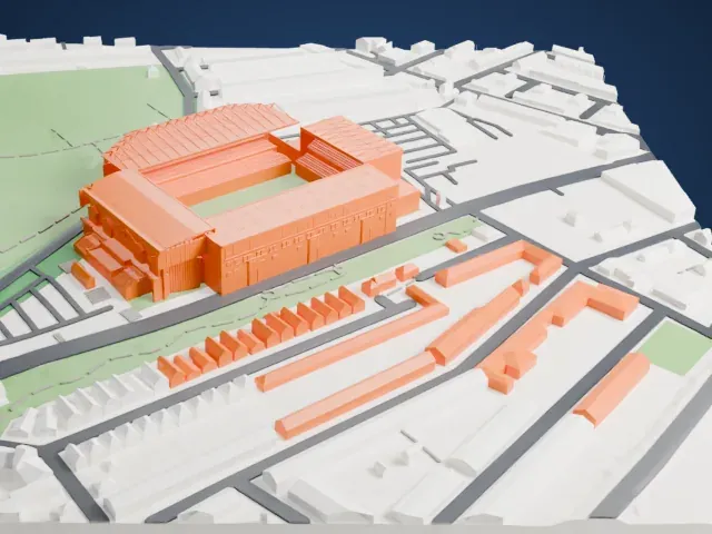 Villa Park model, East view