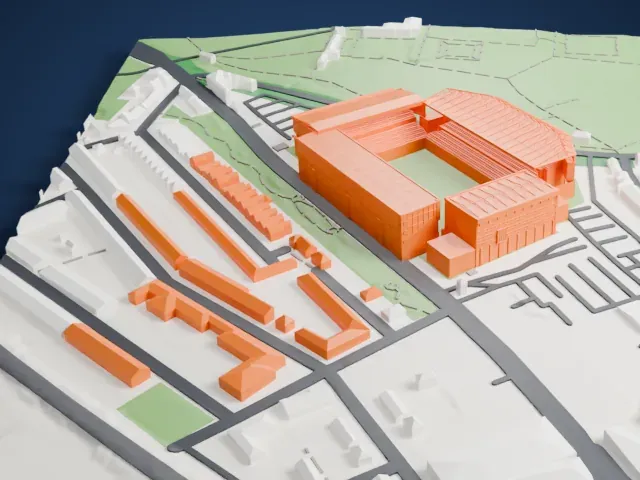 Villa Park model, North view