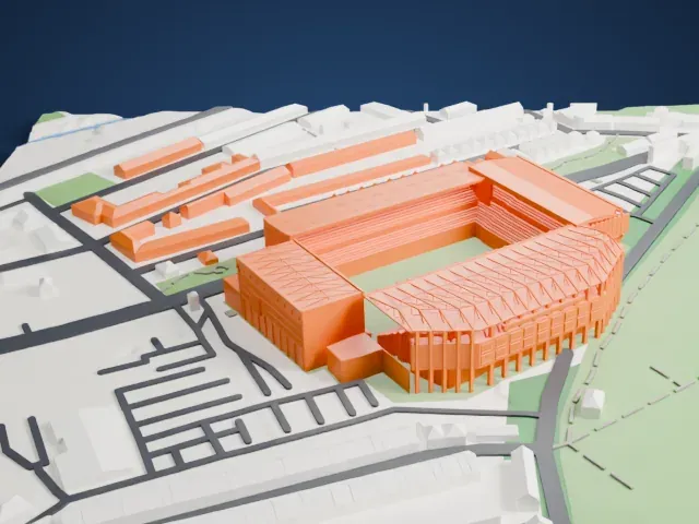 Villa Park model, West view